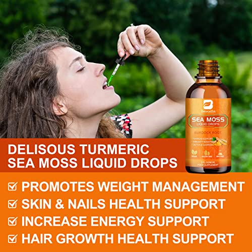 B BEWORTHS Sea Moss Liquid Drops - Organic Irish Sea Moss Raw Gel with Burdock Root B BEWORTHS uk supplements