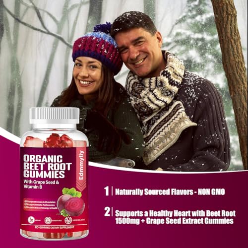 Organic Beet Root Gummies 1500mg for Men Women Beet Root for Athletic, Performance Edmmyliy uk supplements