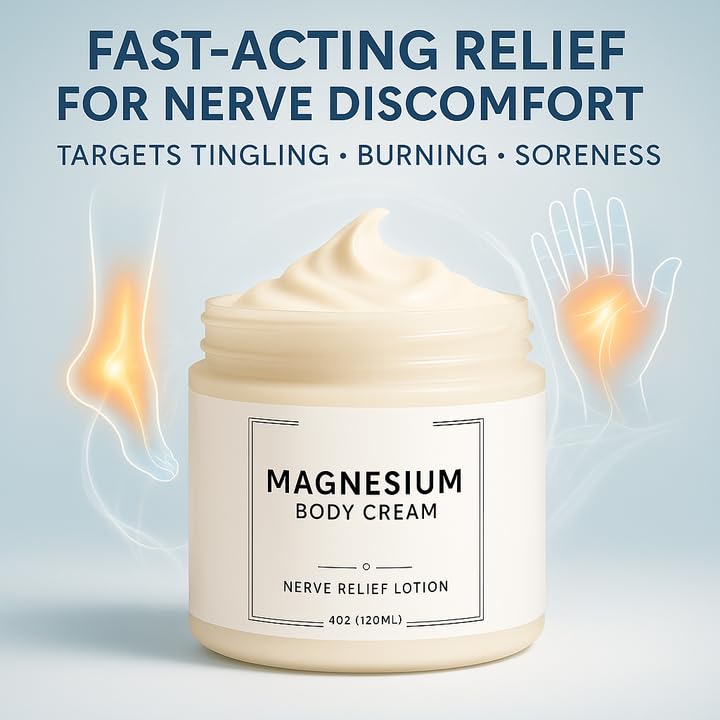 Neuropathy Cream | Nerve Relief Lotion for Feet, Legs & Hands | Magnesium Chloride with Aloe Vera Extract | Non-Greasy Formula for Day & Night Use | Thoughtful Gift for Mama, Dad, Men & Women (1) DFTLUUE uk supplements