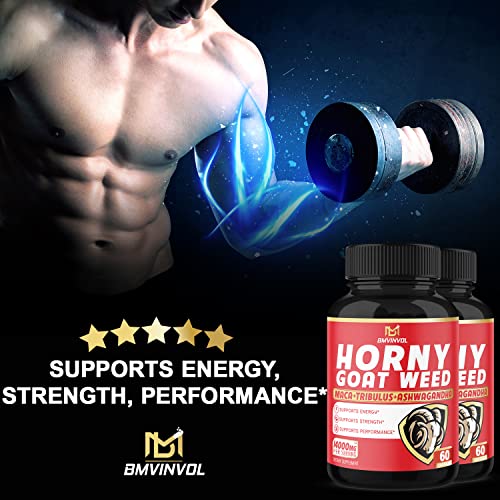 BMVINVOL (2 Packs) Horny Goat Weed Capsules, 14000mg Herbal Equivale BMVINVOL uk supplements