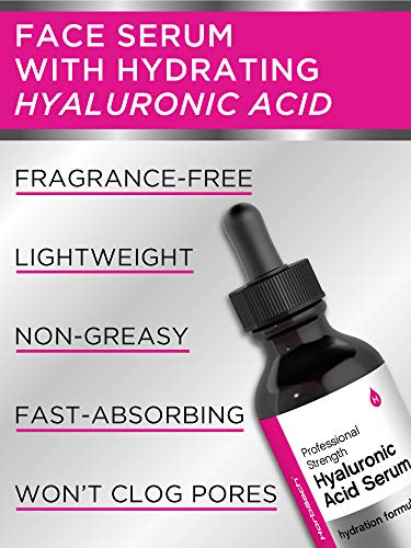 Hyaluronic Acid Serum For Face | 2 oz | Paraben & SLS Free Moisturizer | by Horbaach Horbäach uk supplements