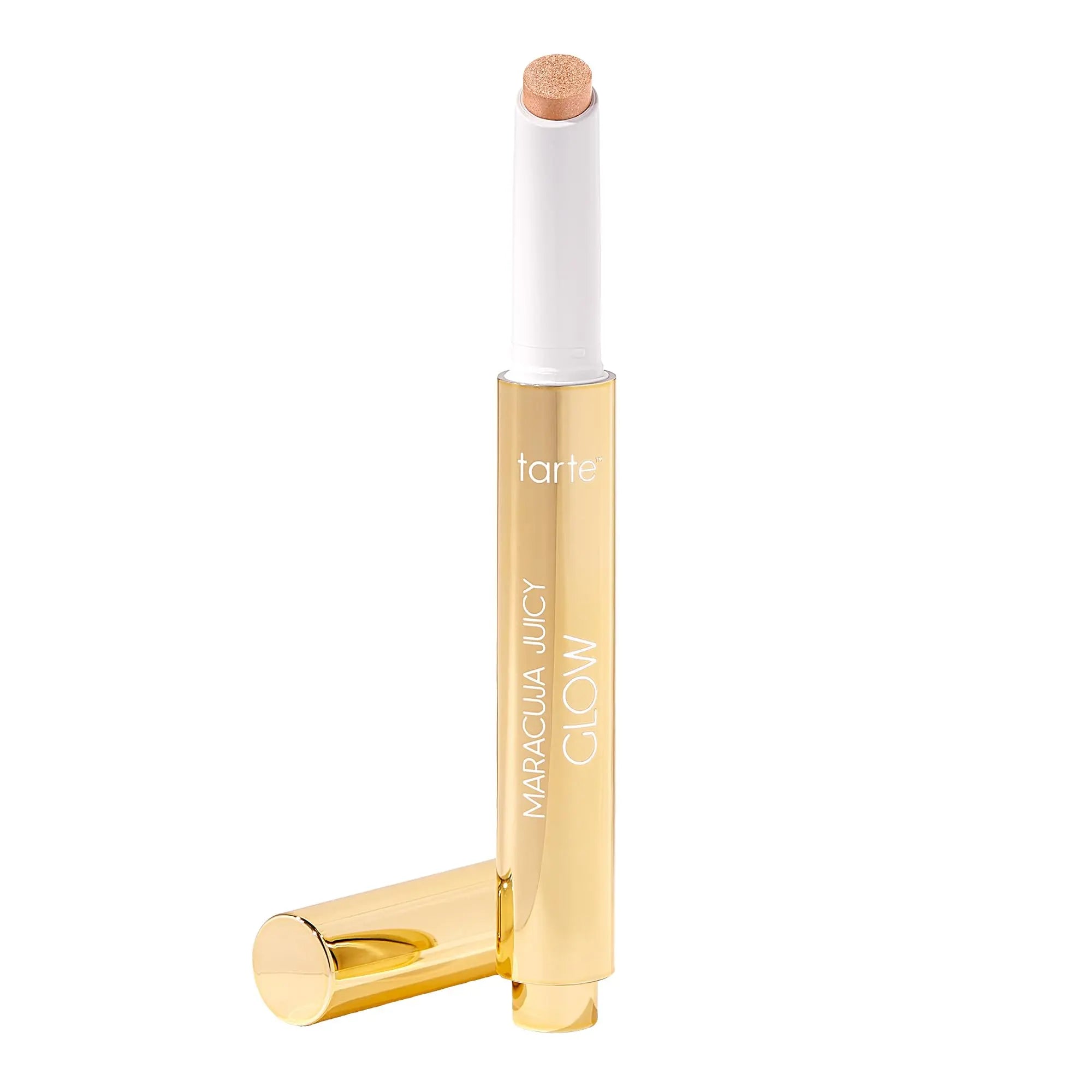 tarte maracuja juicy glow highlight – Highlighter with Vitamin E to Hydrate, Blur appearance for a Smooth Buildable & Luminous Radiant Finish, Vegan & Cruelty-Free, full size, champagne glow tarte uk supplements