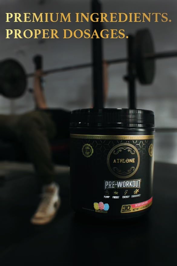 Athlone Pre-Workout Powder Cotton Candy Performance Blend- Supplement - Energy Athlone uk supplements