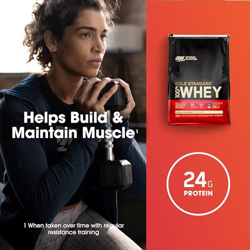 Optimum Nutrition Gold Standard 100% Whey Protein Powder, Vanilla Ice Cream, 10 Pound Optimum Nutrition uk supplements