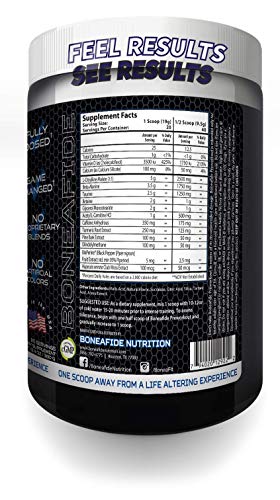 Boneafide Preworkout (Blue Hawaiian) Boneafide Nutrition uk supplements