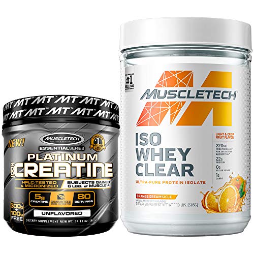 MuscleTech Creatine + Whey Protein Isolate Bundle Platinum Creatine Iso Whey Clear MuscleTech uk supplements