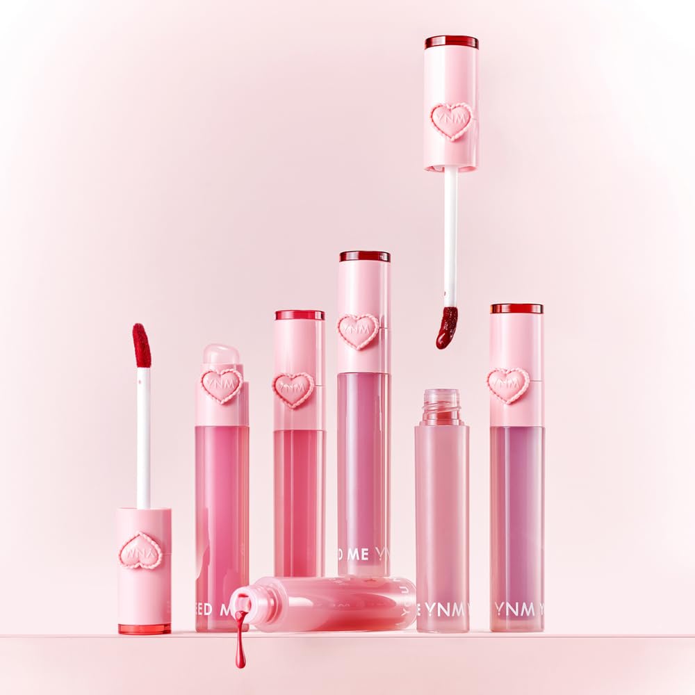YNM Heart Jelling Tint, PEPPER JELLING, Silicone Lip Brush Included, K-Beauty, Non-Sticky, Moisturizing, Smudge-Proof, Korean Lip Tint, Long-Lasting, Vivid Color, 0.09 oz YNM uk supplements