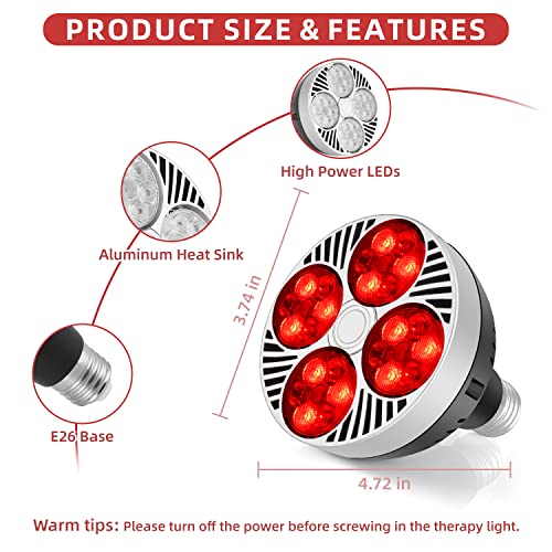 Red Light Therapy Lamp 24 LED Used for Red Light for Body and Face 660nm Red and 850nm Msupps.com uk supplements
