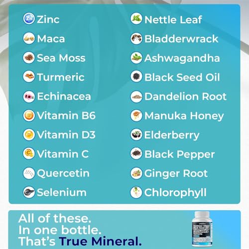 Sea Moss 3000mg Maca 1000mg Black Seed Oil 2000mg Ashwagandha 1000mg Bladderw Vitamax uk supplements