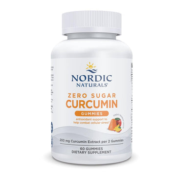 Nordic Naturals Zero Sugar Curcumin Gummies, Mango - 60 Gummies - 200 mg Optimized Curcumin Extract - Great Taste - Antioxidant Support, Healthy Metabolic Balance - Non-GMO, Vegan - 30 Servings Nordic Naturals uk supplements