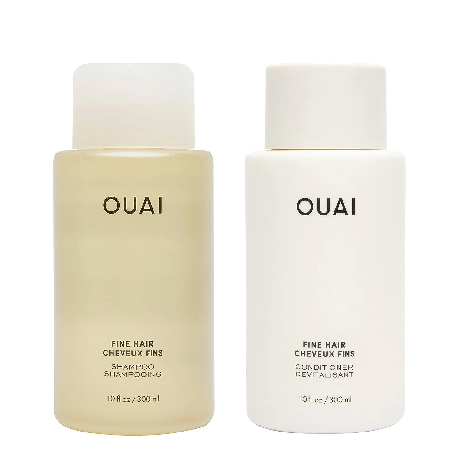 OUAI Fine Shampoo and Conditioner Set - Sulfate Free Shampoo and Conditioner for Women & Men - Made with Keratin, Marshmallow Root, Shea Butter & Avocado Oil - Free of Parabens & Phthalates (10 Fl Oz) OUAI uk supplements