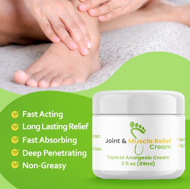Gout and You Joint & Muscle Relief Cream - Fast Acting Joint Discomfort and Muscle Ache Relieving Rub with Arnica/Ilex Leaf Extract, Aloe Vera and Tea Tree Oil Gout and You uk supplements