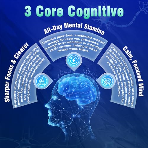18-in-1 Brain Supplement for Memory and Focus – Nootropic Capsules with Alpha GPC, Bacopa, Ginkgo Biloba, Lion's Mane, Vitamin B6 & B12 | Cognitive Health, Mental Clarity | Vegan, Non-GMO Fenolutra uk supplements