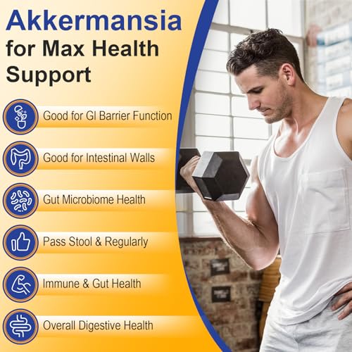 300 Billion AFU Akkermansia Muciniphila - Live Akkermansia Probiotics for Women & Men Lifeatlas uk supplements