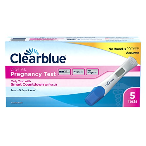 Clearblue Digital Pregnancy Test with Smart Countdown, Multi, 5 count Clearblue uk supplements