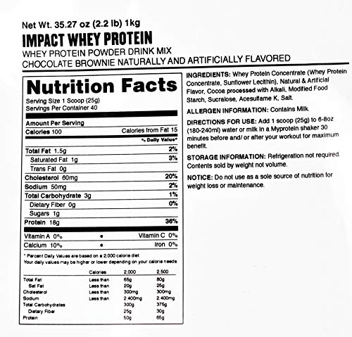 Myprotein - Impact Whey Protein Powder - Flavored Drink Mix - Daily Protein Intake Myprotein uk supplements