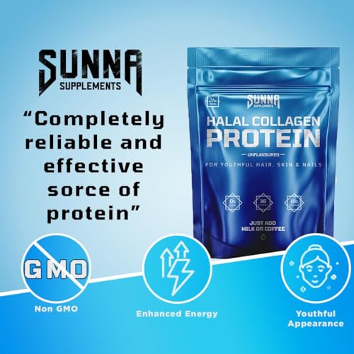 SUNNA SUPPLEMENTS - Halal Bovine Collagen Protein Powder for Hair, Skin, Nails and Joints SUNNA SUPPLEMENTS uk supplements
