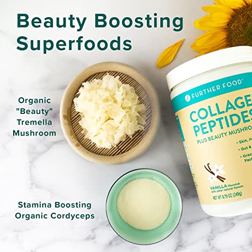 Further Food Best Collagen Peptides Powder Vanilla Flavored Keto Grass-Fed Collagen Further Food uk supplements