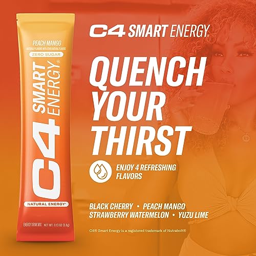 C4 Smart Energy Powder Stick Packs - Sugar Free Performance Fuel & Nootropic Brain Cellucor uk supplements