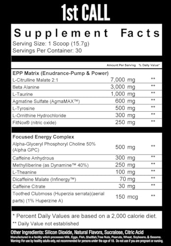 DownRange Supplements 1st Call Pre Workout Powder, Preworkout for Men & Women DownRange Supplements uk supplements