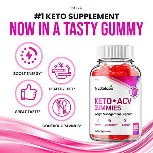 (2 Pack) Max Ketosis Keto ACV Gummies Max Ketosis Advanced Formula Apple Cider Vinegar Rillvo uk supplements