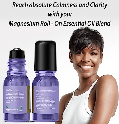 Calm Magnesium Roller Lavender Orange Cedarwood Essential Oil Roll On Calming Aromatherapy Self Care New Miuz uk supplements