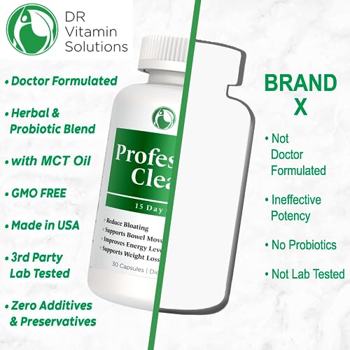Professional Detox Cleanse for Weight Loss and Belly Fat, 15 Day Colon Cleanse, Body Detox DR VITAMIN SOLUTIONS uk supplements