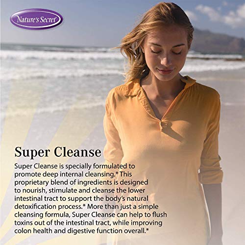 Nature's Secret Super Cleanse Extra Strength Toxin Detox & Gentle Elimination Total Body Lumintrail uk supplements