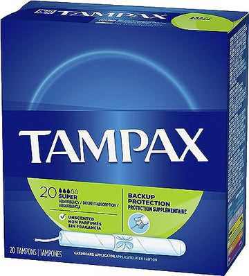 Tampax Tampons, Super Absorbency, Cardboard Applicator, Leakgaurd Skirt, Unscented, 20 Count Tampax uk supplements