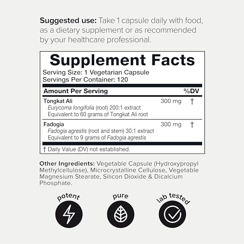 Ultra Concentrated 69,000mg Tongkat Ali Fadogia Agrestis Blend – 200:1 Tongkat Ali + 30:1 Toniiq uk supplements