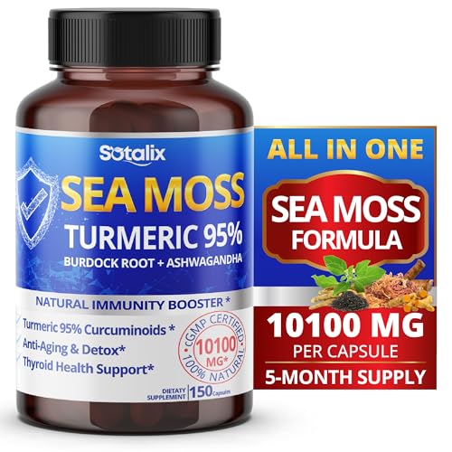 Sotalix Sea Moss Capsule 10100mg with Ashwagandha, Burdock Root, Bladderwrack SOTALIX SUPPLEMENT uk supplements