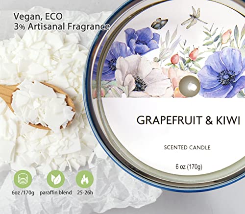 Grapefruit & Kiwi Scented Candles for Home Aromatherapy Candle Gifts for Women, Long Lasting Glass Briful uk supplements