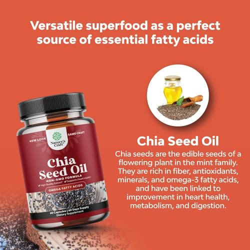 Potent Chia Seed Extract Pills for Men and Women Natural Supplement for Weight Loss Natures Craft uk supplements