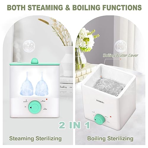 YTYOMUR Menstrual Cup Steamer Sterilizer with 2 Reusable Period Cups, Menstrual Cups Cleaner YTYOMUR uk supplements