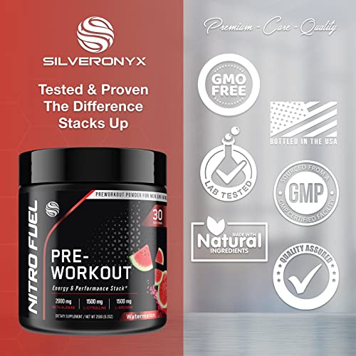 Pre-Workout Powder with Beta-Alanine & Caffeine for Energy, L-Citrulline & L-Arginine SILVERONYX uk supplements