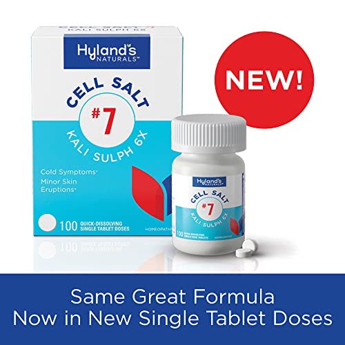 Hyland's Naturals No. 7 Cell Salt Kali Sulph 6X Tablets, Cystic Acne and Acne Scare Treatment Hyland's uk supplements