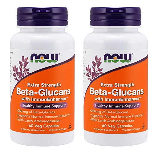 Beta-Glucans with ImmunEnhancer 60 VegiCaps (Pack of 2) Now Foods uk supplements