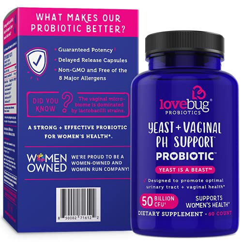 Lovebug Yeast + Vaginal pH Support | Clinically Studied Ingredients for Yeast & UTIs lovebug PROBIOTICS uk supplements