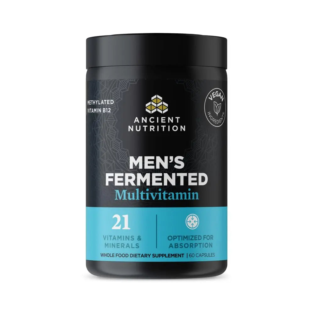Ancient Nutrition Multivitamin for Men, Men's Fermented Multivitamin with Vitamin A, C, D, E, K, Zinc & Magnesium, Immune Support Ancient Nutrition uk supplements