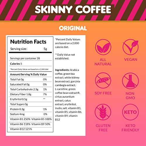 Skinny Boost Skinny Coffee- (Unflavored) Instant Sticks Made with Arabica Coffee, Garcinia SkinnyBoost uk supplements