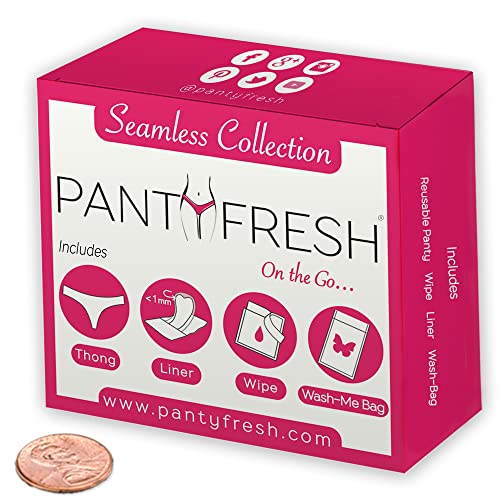 to-Go Panty Kit Includes 4 Items Seamless Thong Underwear Fresh Wipe Pantyliner & Washbag Travel Panty Fresh uk supplements