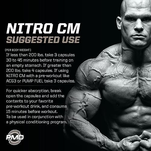 PMD Sports Nitro cm - Nitric Oxide with Agmatine Pre Workout Supplement - Muscle PMD uk supplements