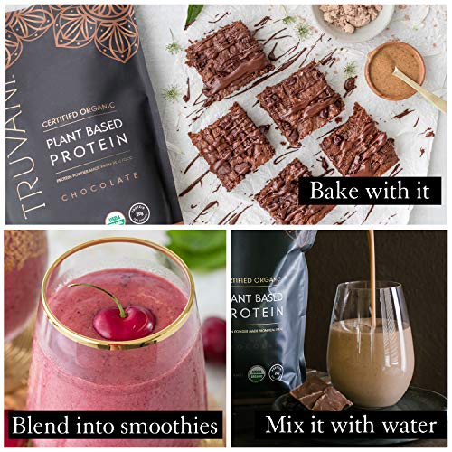Truvani Organic Vegan Protein Powder Chocolate - 20g of Plant Based Protein, Organic Truvani uk supplements