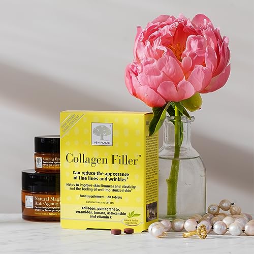 New Nordic Skin Care Collagen Filler 60 Tablets - Reduce The Formation of Wrinkles with Marine Collagen New Nordic Ltd uk supplements