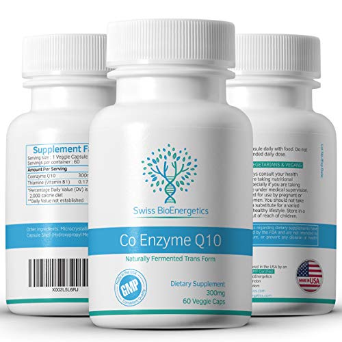 Co Enzyme Q10 CoQ10 300mg 60 Capsules - Superior Naturally Fermented Trans Form swiss bioenergetics uk supplements
