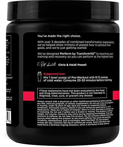 TransformHQ Pre-Workout 28 Servings - Perform - Gluten Free, Non-GMO (Blue Raspberry) TransformHQ uk supplements