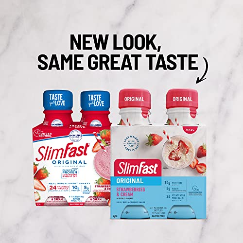 SlimFast Meal Replacement Shake, Original Strawberries & Cream, 10g of Ready to Drink Protein SlimFast uk supplements