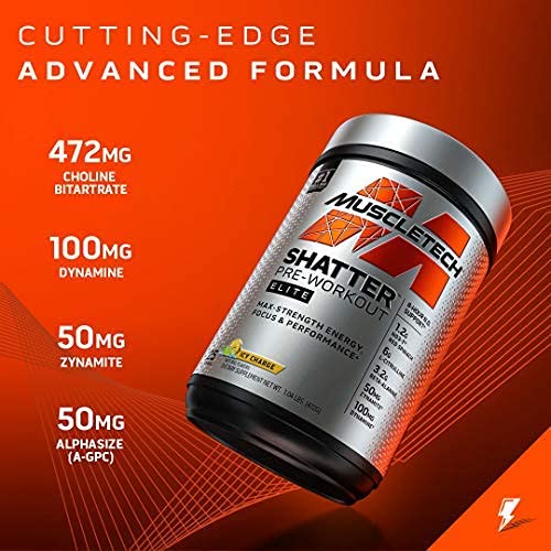 Pre Workout for Men & Women | MuscleTech Shatter Elite Pre-Workout | Preworkout MuscleTech uk supplements