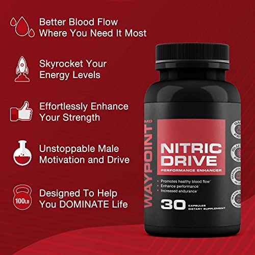 Advanced Nitric Oxide Supplement for Men- 342% Nitric Oxide Booster – Includes L Arginine WAYPOINT HEALTH uk supplements