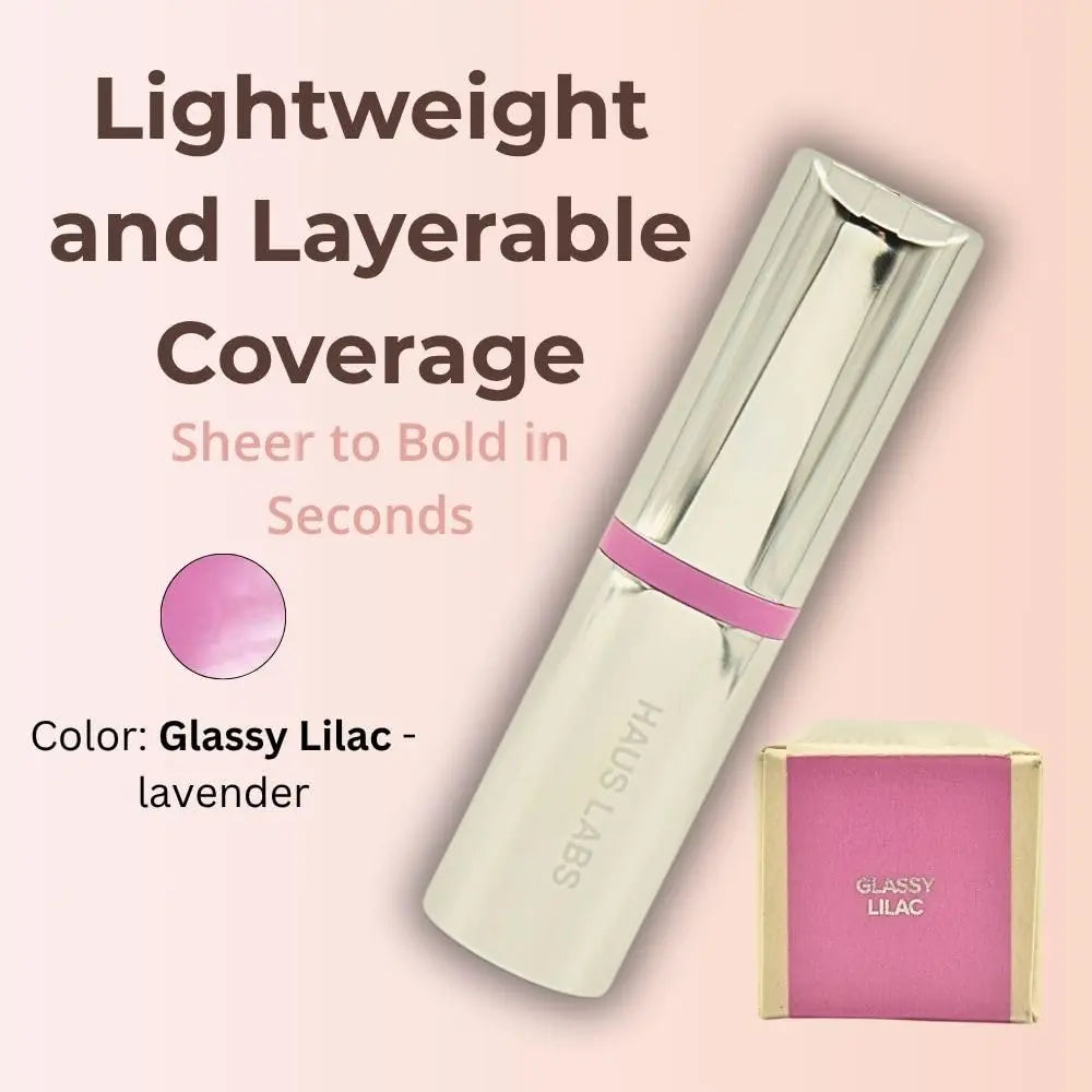 Haus Labs Color Fuse Longwear Hydrating Glassy Lip + Cheek Blush Balm Stick - Glassy Lilac Haus Laboratories uk supplements